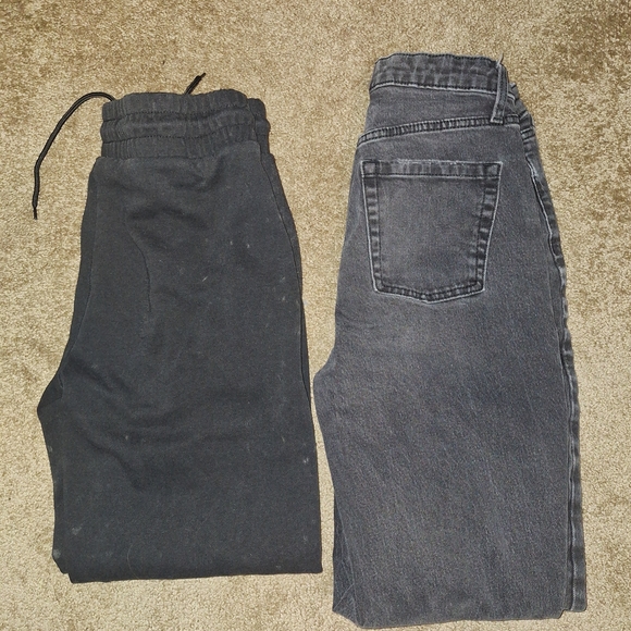 Black Sweatpants and Balck Jeans Set - Picture 1 of 12